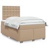 vidaXL Cama box spring con colch&oacute;n cuero sint&eacute;tico capuchino 120x200cm
