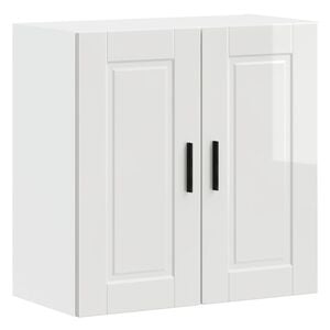 vidaXL Armario pared cocina Porto madera ingenier&iacute;a blanca alto brillo