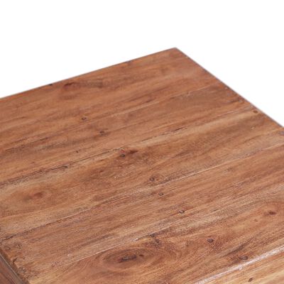 vidaXL Mesa de centro de madera maciza reciclada 53x50x50 cm