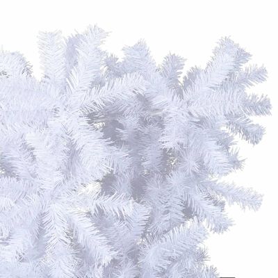 vidaXL Árbol de Navidad artificial al revés con soporte blanco 120 cm