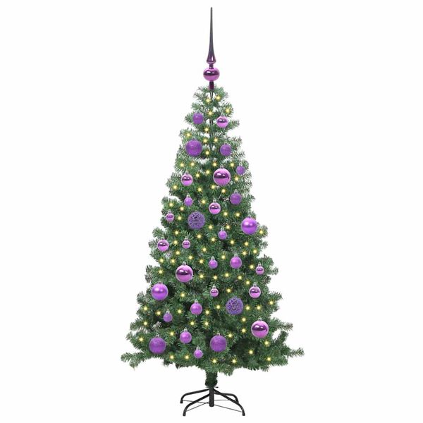 vidaXL &Aacute;rbol de Navidad con 150 LED con soporte Verde 120 cm PVC