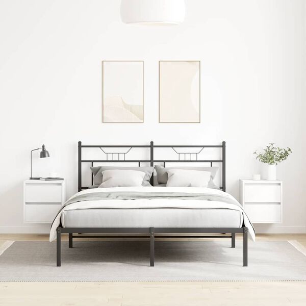 vidaXL Mesillas de noche de pared 2 uds blanco 38x34x40 cm