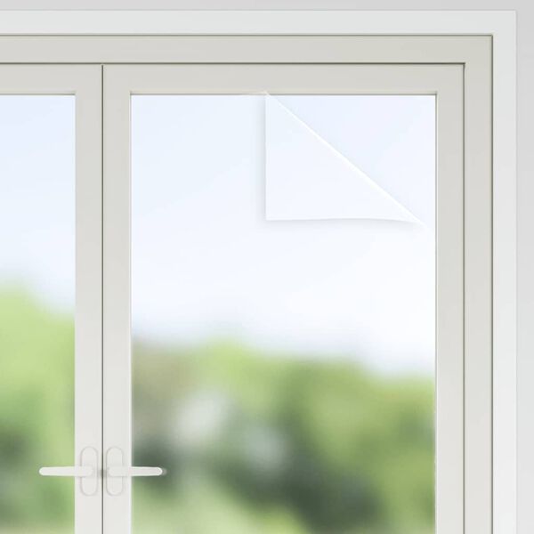 vidaXL L&aacute;minas de ventana esmerilada 5 uds PVC gris