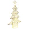 vidaXL &Aacute;rbol de Navidad 160 LED c&aacute;lido 151 cm PET