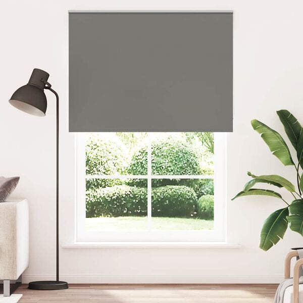 vidaXL Estor Enrollable Opaco gris 150x230 cm Tela Ancho 146,6 cm