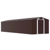 vidaXL Cobertizo de jard&iacute;n acero galvanizado marr&oacute;n 257x779x181 cm