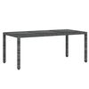 vidaXL Juego de comedor para jard&iacute;n 9 piezas rat&aacute;n sint&eacute;tico gris