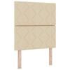 vidaXL Estructura de cama con cabecera Crema 80 x 200 cm tela