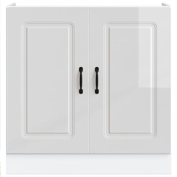 vidaXL Mueble bajo para fregadero Kalmar blanco brillo 80x46x81,5 cm
