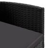 vidaXL Juego de comedor de jard&iacute;n 5 pzas rat&aacute;n sint&eacute;tico y acero negro