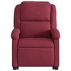 vidaXL Sillón reclinable de masaje elevable tela rojo tinto
