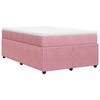 vidaXL Cama box spring con colch&oacute;n terciopelo rosa 120x200 cm