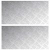 vidaXL Pelda&ntilde;o Rectangular 2 pcs Plateado 80 x 40 cm Aluminio