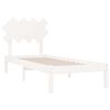 vidaXL Estructura de cama de madera maciza blanca 90x190 cm
