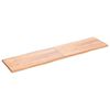 vidaXL Tablero mesa madera tratada borde natural marrón 200x50x(2-4)cm