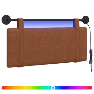 vidaXL Cabecero colgante Marr&oacute;n PU antiguo