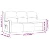 vidaXL Sill&oacute;n reclinable de masaje de 3 plazas tela crema