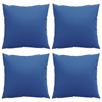 vidaXL Cojines decorativos 4 uds tela azul royal 40x40 cm