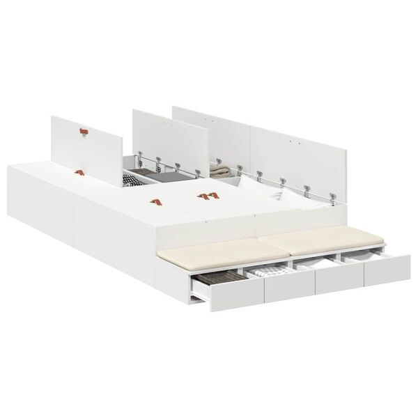vidaXL Cama con almacenamiento con cajón 120 cm Madera contrachapada
