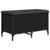 vidaXL Banco con almacenaje madera de ingenier&iacute;a negro 82x42x45 cm