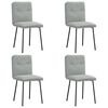 vidaXL Sillas de comedor 4 unidades terciopelo gris claro