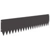 vidaXL Borde de C&eacute;sped 10 uds. 103 x 25 cm Acero Negro