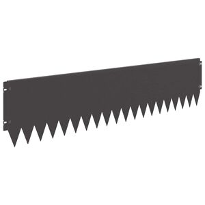 vidaXL Borde de C&eacute;sped 10 uds. 103 x 25 cm Acero Negro