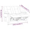 vidaXL Sillón de masaje reclinable 2 plazas con portavasos gris claro