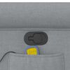vidaXL Sillón reclinable de masaje de tela gris claro