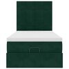 vidaXL Estructura cama otomana colchones terciopelo verde oscuro