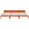 vidaXL Estructura cama familiar sin colch&oacute;n marr&oacute;n encerado 270x200 cm