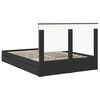 vidaXL Cama con almacenamiento Negro 140 x 190 cm Madera de ingenier&iacute;a