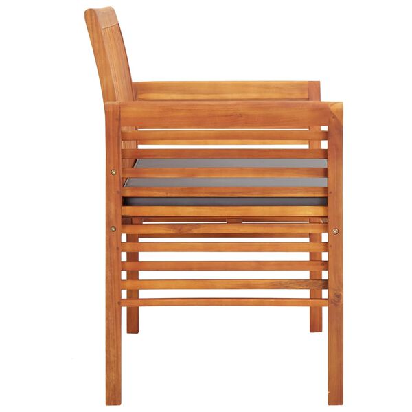 vidaXL Banco de jardín 2 plazas con cojín madera maciza acacia 120 cm