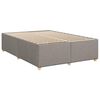 vidaXL Cama box spring con colch&oacute;n tela gris taupe 160x200 cm