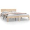 vidaXL Estructura de cama sin colch&oacute;n madera maciza de pino 140x200 cm