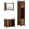 vidaXL Juego de Muebles de Ba&ntilde;o 3 uds. Madera envejecida