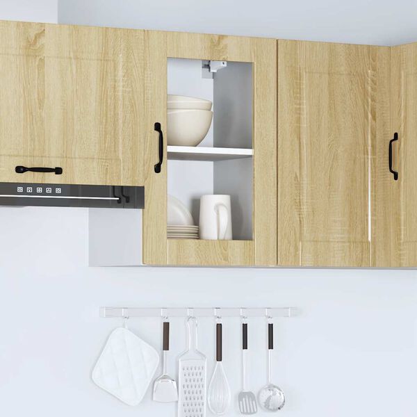 vidaXL Armario de pared para cocina puerta cristal&nbsp;Porto roble sonoma