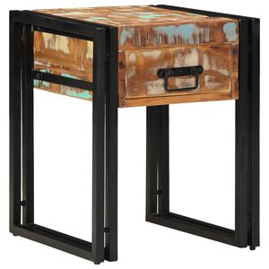 vidaXL Mesa Auxiliar 40 x 40 x 50 cm Madera s&oacute;lida recuperada