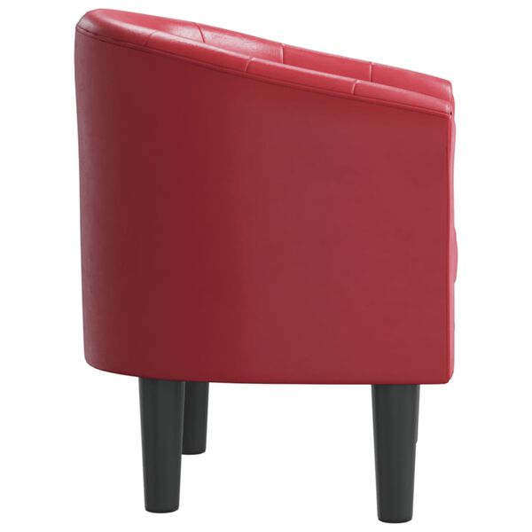 vidaXL Sill&oacute;n cuero sint&eacute;tico rojo tinto