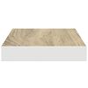 vidaXL Estante flotante de pared 4 uds MDF roble y blanco 40x23x3,8 cm