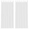 vidaXL Cortinas de gasa con trabillas 2 uds. color blanco 140x225 cm