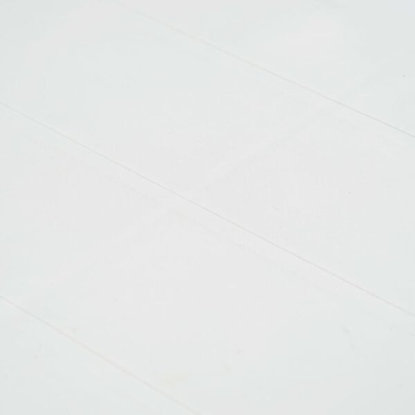 vidaXL Mesa de jardín aspecto de ratán plástico blanca 220x90x72 cm