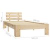 vidaXL Estructura de cama sin colch&oacute;n madera maciza de pino 100x200 cm