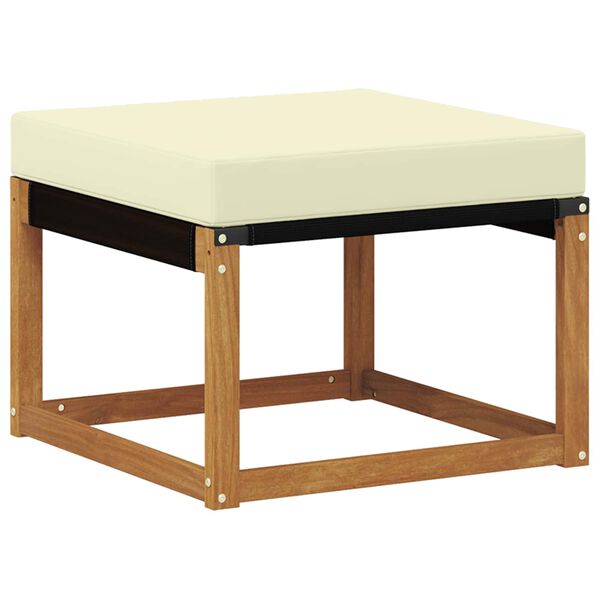 vidaXL Conjunto de sof&aacute;s de exterior con coj&iacute;n 6 pcs Natural y Crema