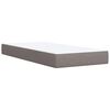vidaXL Cama box spring con colch&oacute;n tela gris taupe 80x200 cm