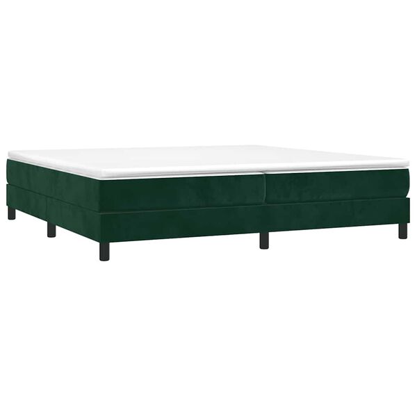 vidaXL Estructura Estructura de cama con somier terciopelo verde oscuro 200x200 cm