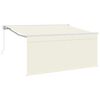 vidaXL Toldo retr&aacute;ctil Crema 300 x 200 cm Poli&eacute;ster y Aluminio