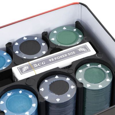 vidaXL Juego de fichas de póker 200 piezas 4 g
