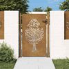 vidaXL Puerta de jardín 100x125 cm de acero corten con diseño de árbol