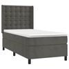 vidaXL Cama box spring con colch&oacute;n terciopelo gris oscuro 100x200 cm